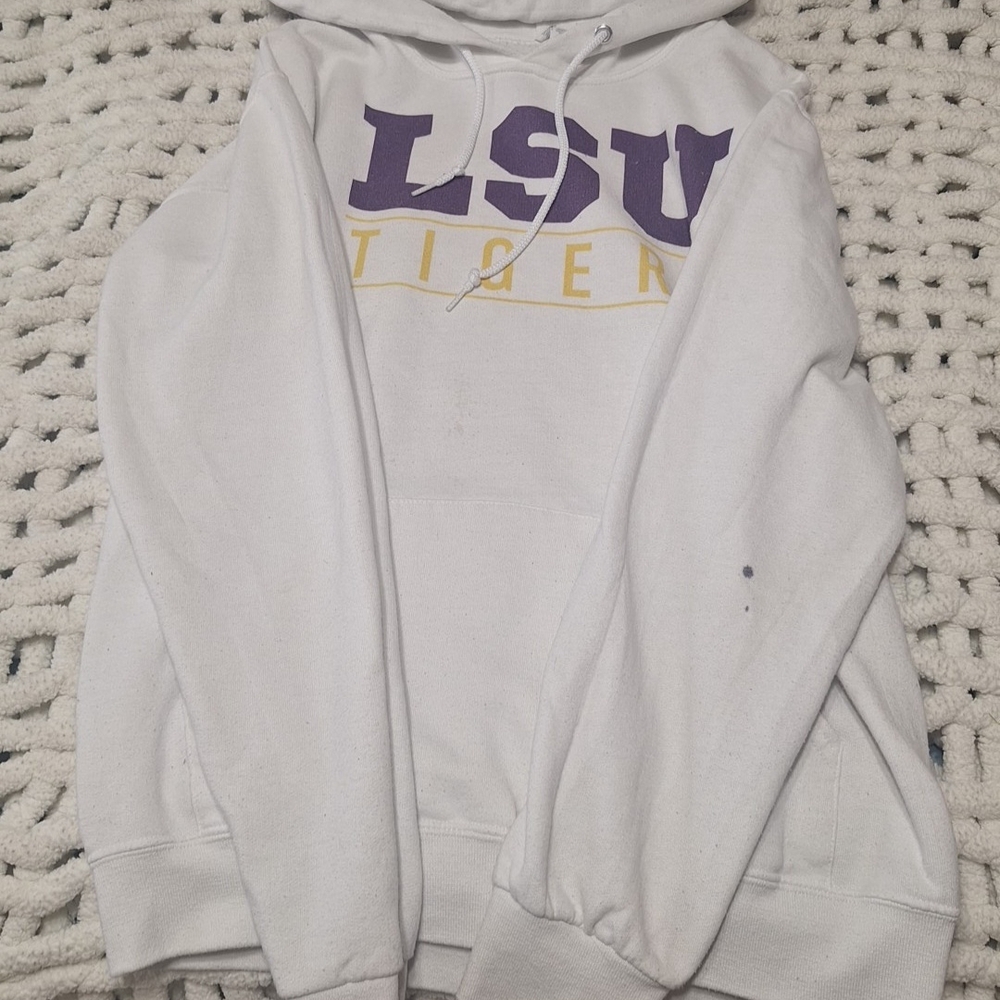 White LSU Tigers Hoodie